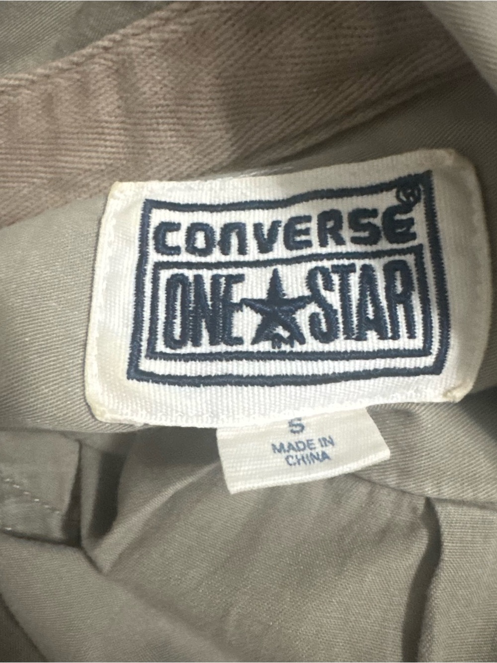 Converse All Star Men's Long Sleeve Button Down Shirt Collared Olive Small - Picture 3 of 3